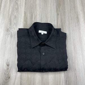 Reiss Men's Shirt Size Medium M Viscose Acrylic Black